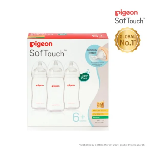 Biberón Boca Ancha SofTouch — Triple Pack